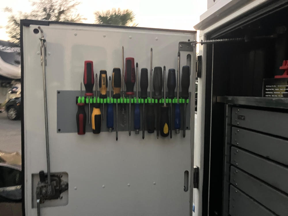 Magnetic Screwdriver Organizer - Customer Photo From Justin Poff