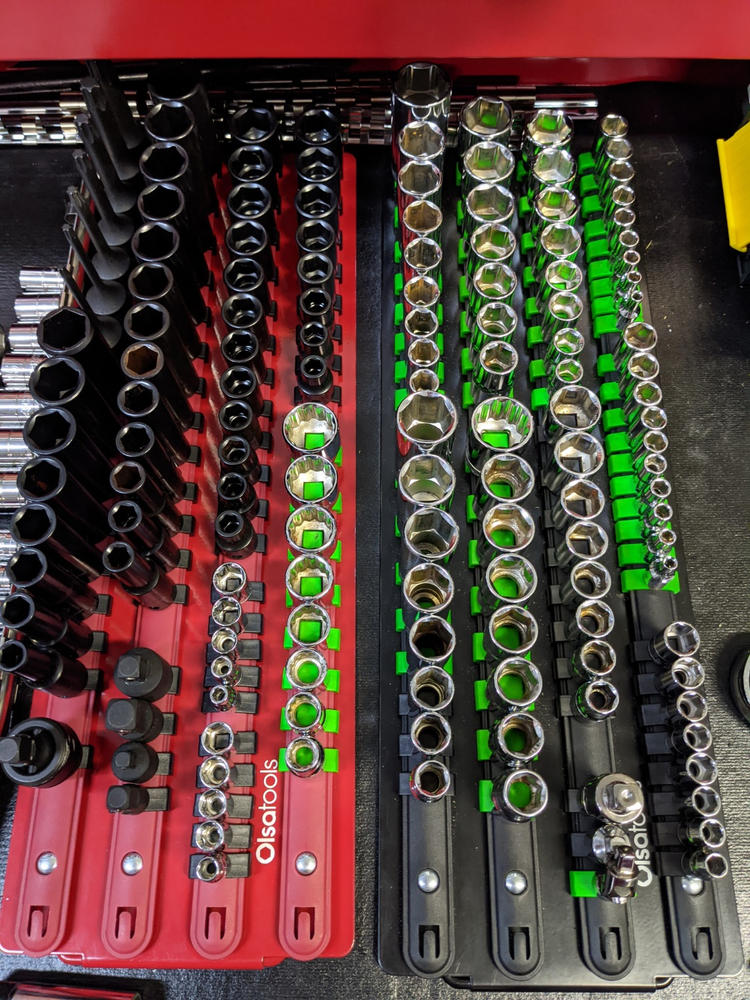 Extra Socket Holder Clips For The Olsa Tools Aluminum Socket Organizers - Customer Photo From Andrew Boulanger