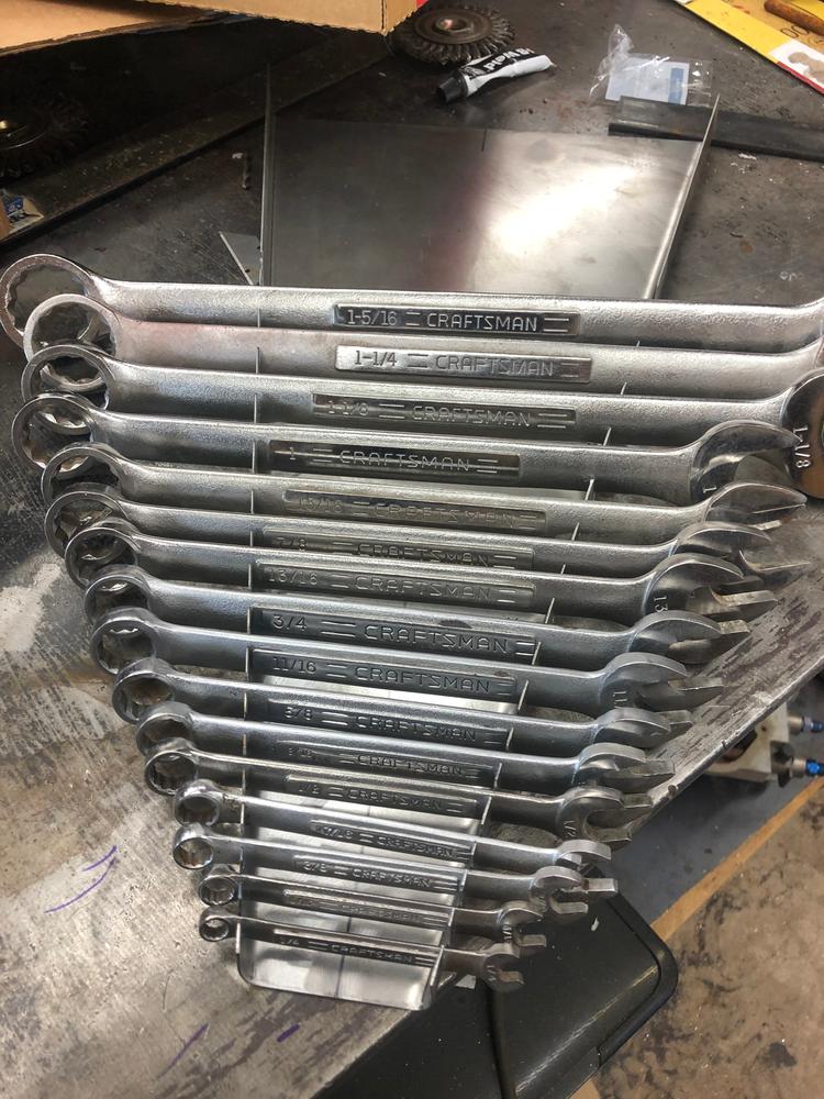 Magnetic Metal Wrench Organizer - Customer Photo From Richard 