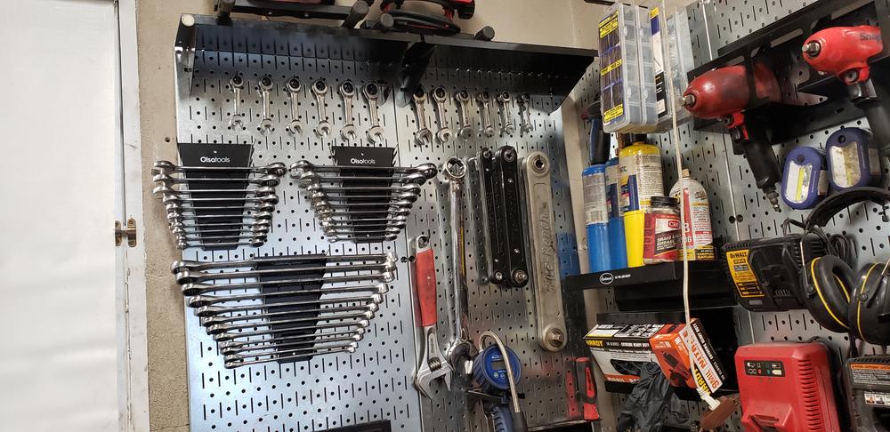 Magnetic Metal Wrench Organizer - Customer Photo From David Perez