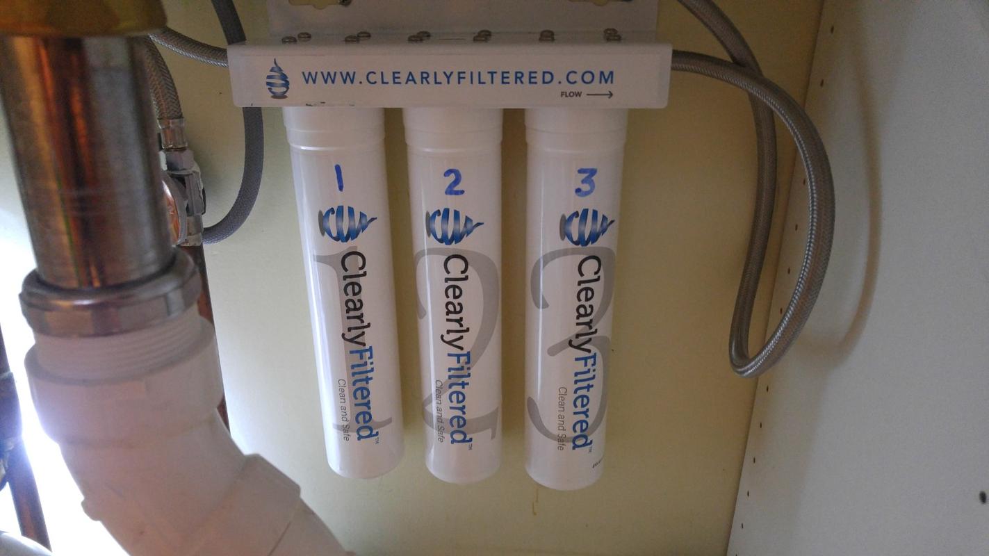3Stage Drinking Water Filter System Under Kitchen Sink Clearly Filtered