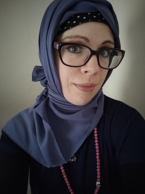Medine Ipek Chiffon Square Hijab - Purple - Customer Photo From Erica D.