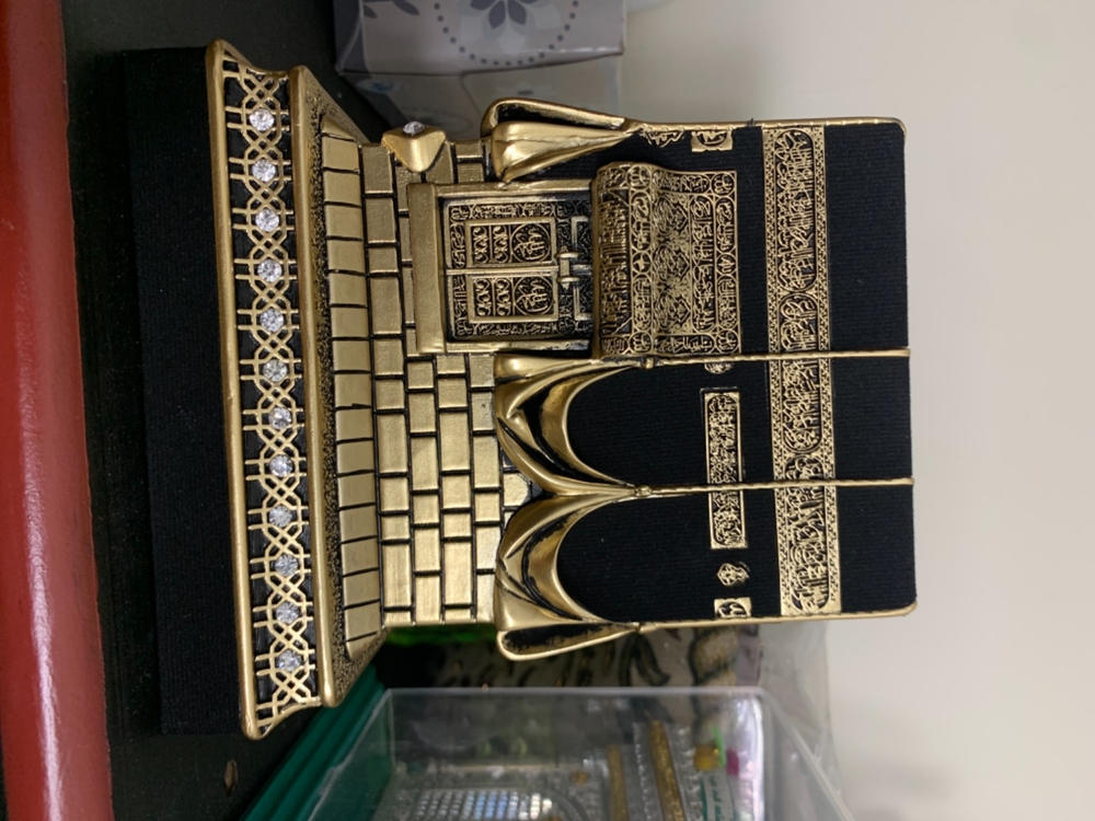 Islamic Table Decor Kaba Replica Gold & Black LARGE 2146 - Customer Photo From Naima Naim
