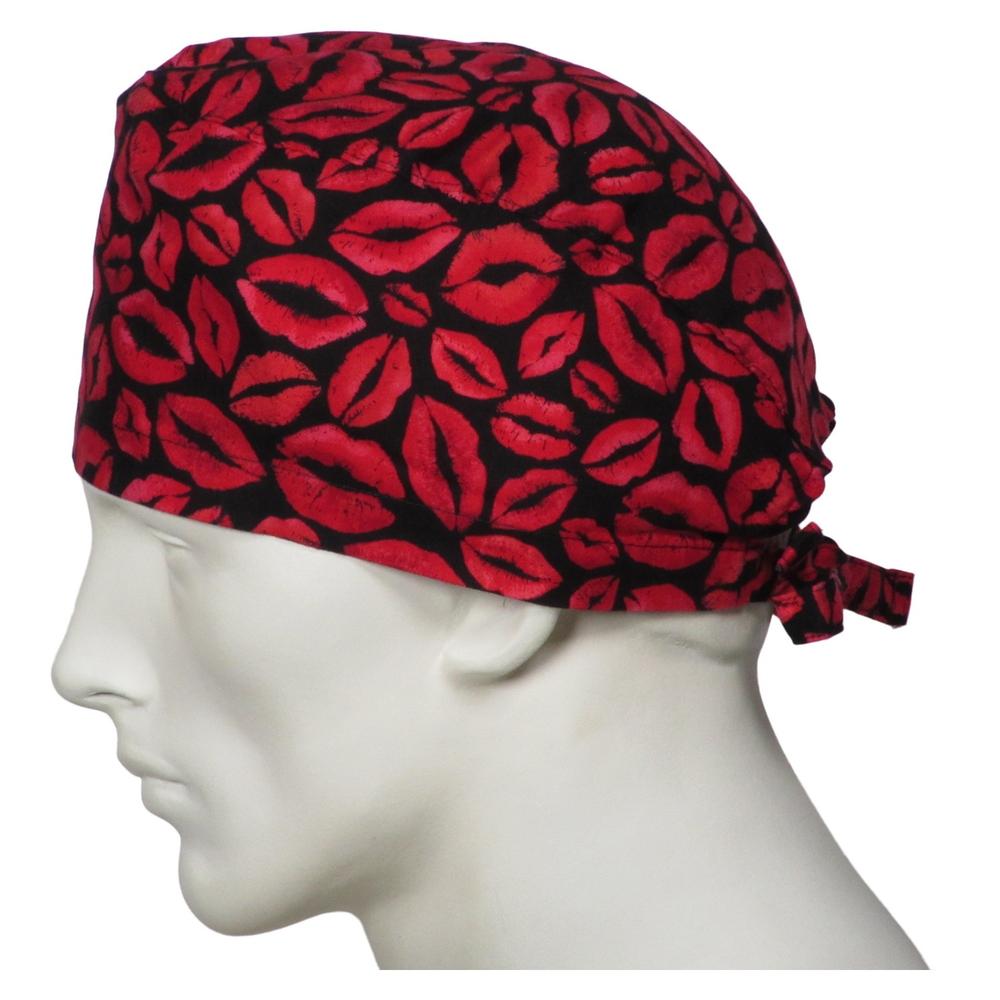 Surgical Caps Red Lips Kisses - Customer Photo From jeff randall