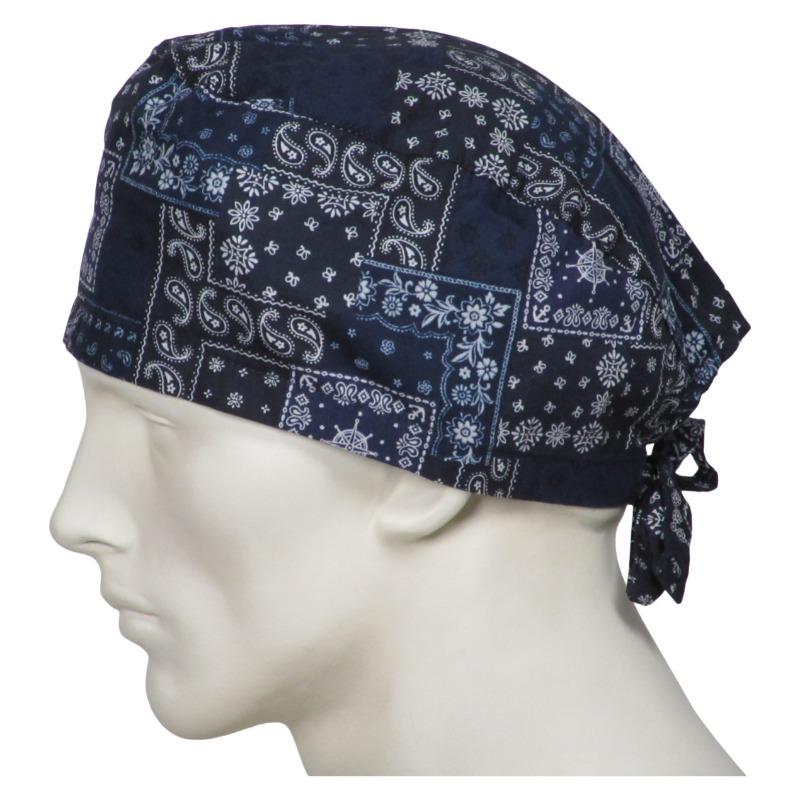 Bouffant Scrub Caps Bandana Blues - Customer Photo From Debra Colyott