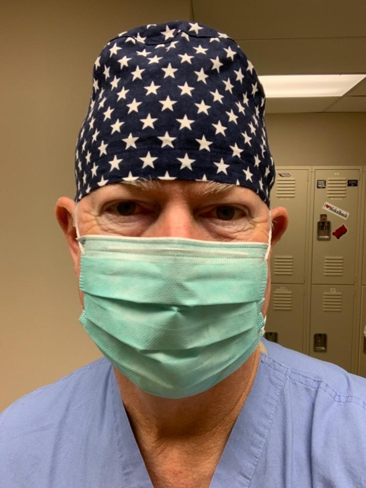 Surgical Caps USA Stars - Customer Photo From James Duke