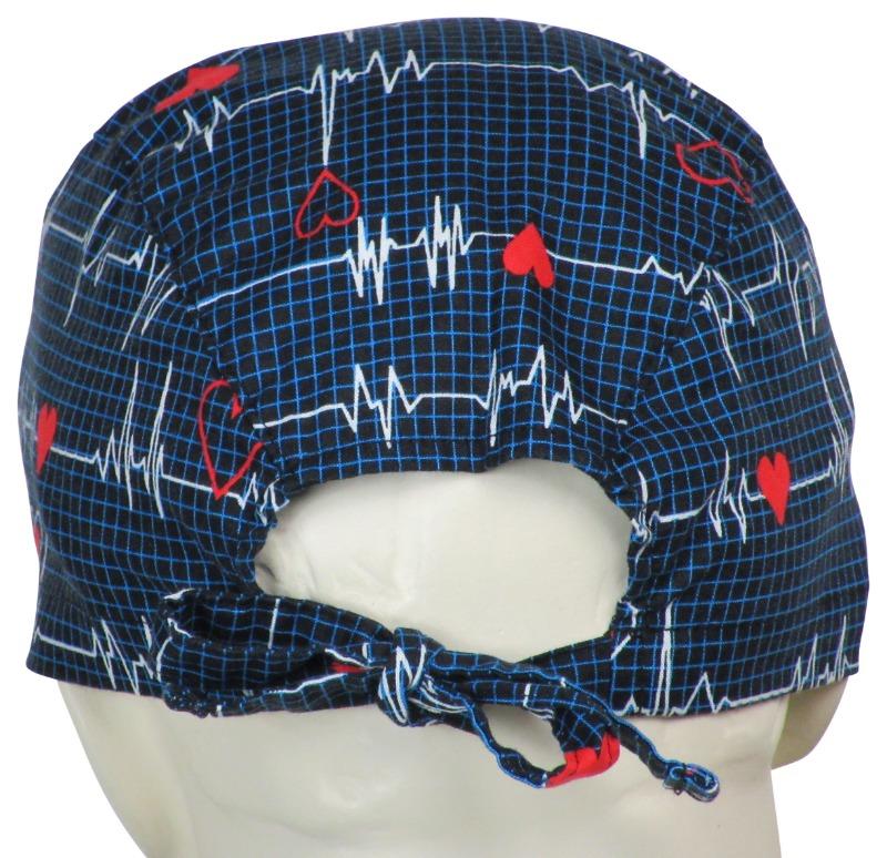 Scrub Caps EKG black - Customer Photo From Aaron Maldonado