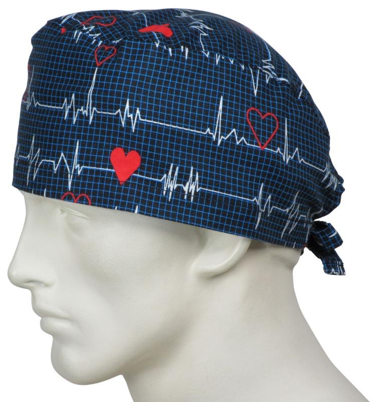 Scrub Caps EKG black - Customer Photo From Mags Bohner