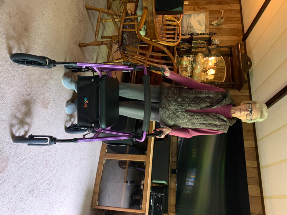Nova Medical Star 8 Lightweight Rollators with Quick-Fit Push-Button Adjustable Height - Customer Photo From Lloyd Jackson