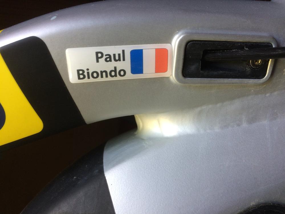 Stickers autocollant 3D doming fond blanc 2 lignes - Customer Photo From Paul B.