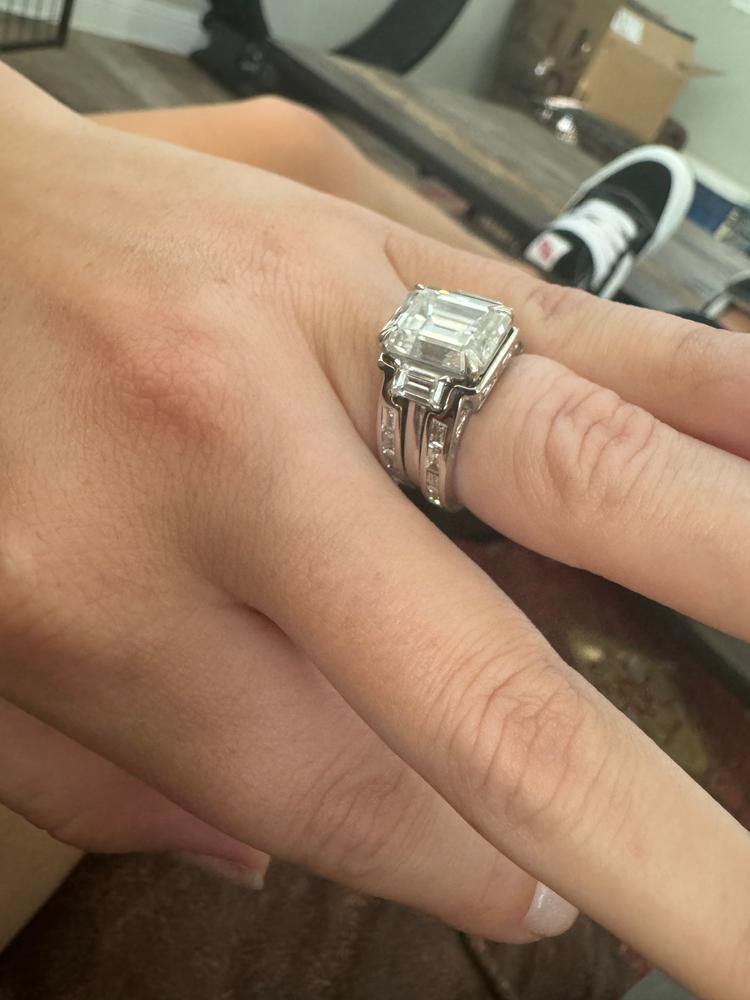 Notched Baguette Diamond Band - 62340 Series - Customer Photo From Mike