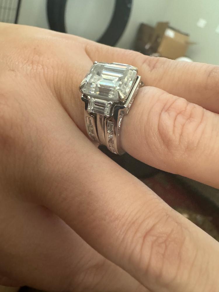 Notched Baguette Diamond Band - 62340 Series - Customer Photo From Mike