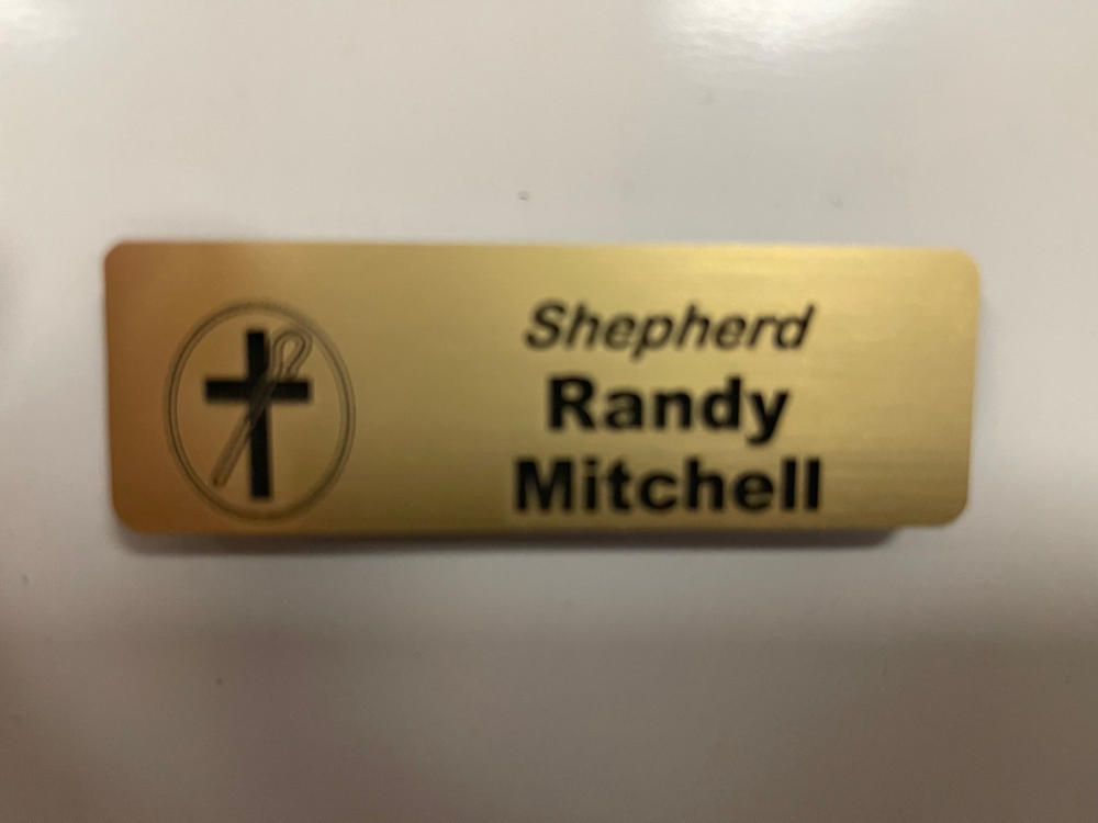 Blank Plastic Name Tags - Customer Photo From Randall Mitchell