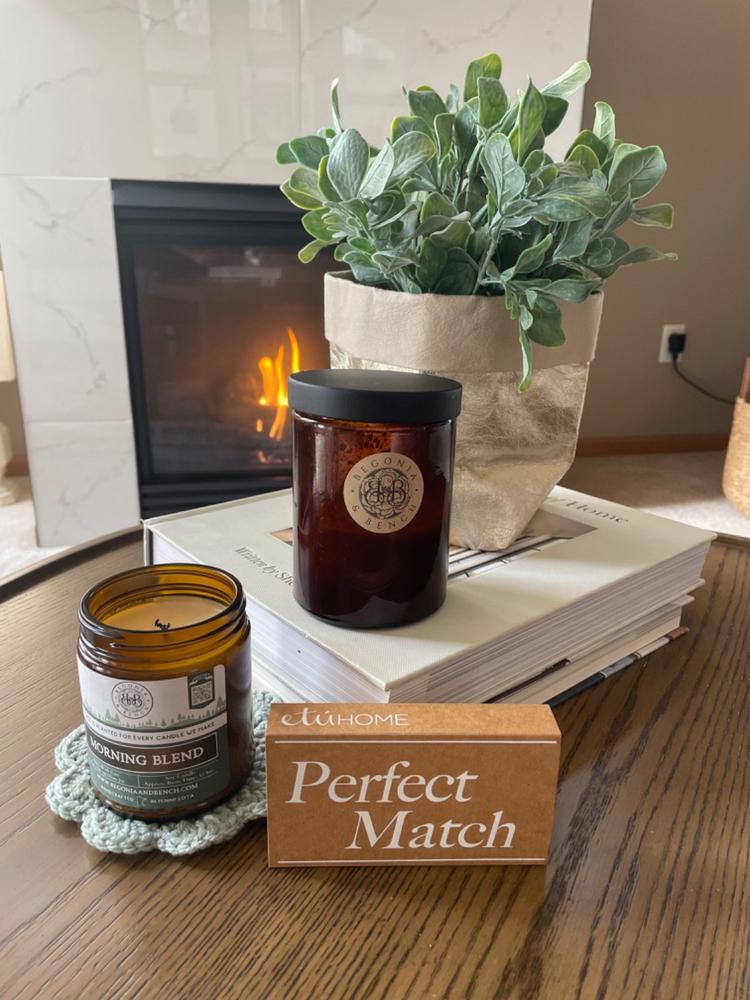 Morning Blend™ - 9oz. Amber Jar Candle - By Begonia & Bench® - Customer Photo From Trudy D.
