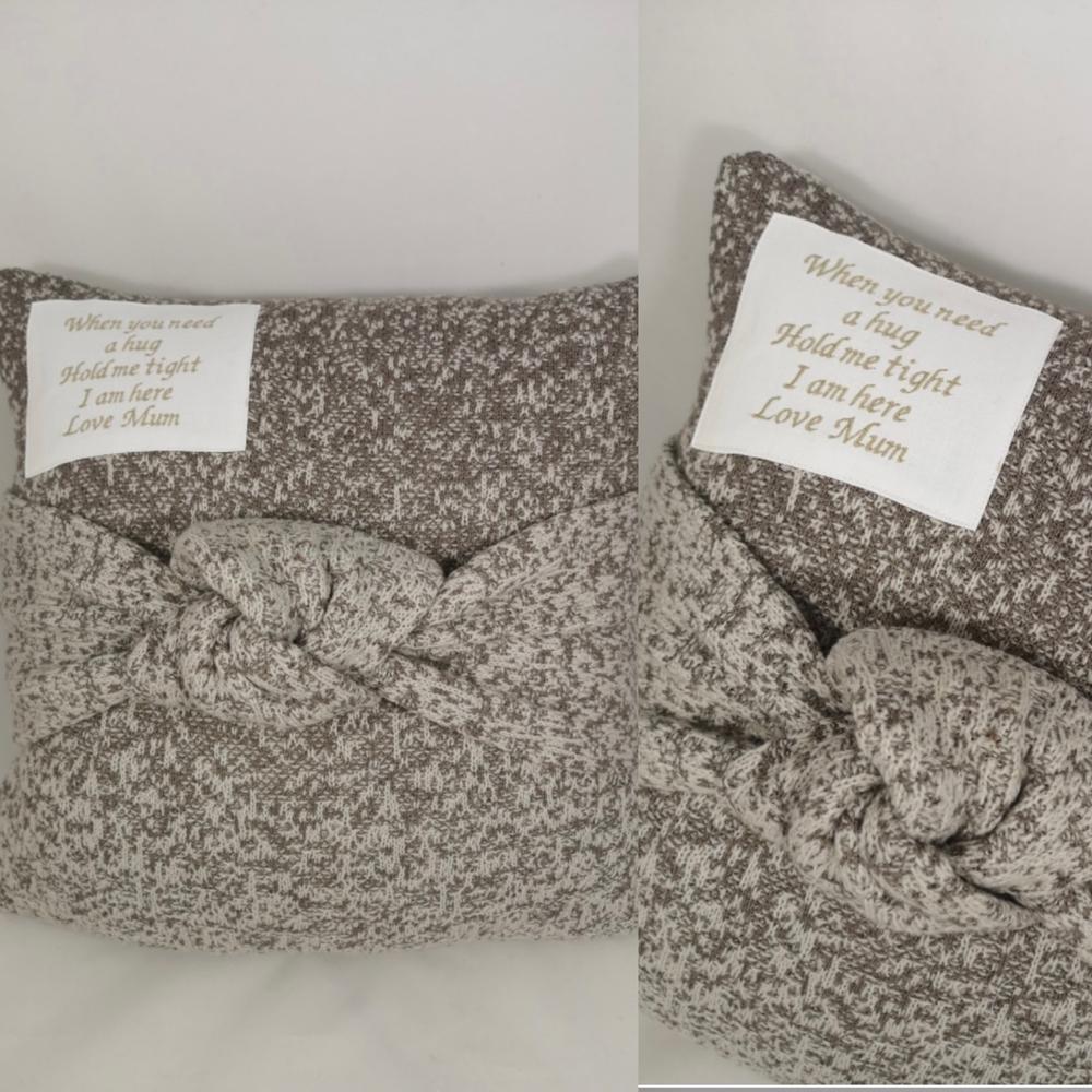 Memory Cushion - Tied Knot Design - Customer Photo From Maxine Maplesden