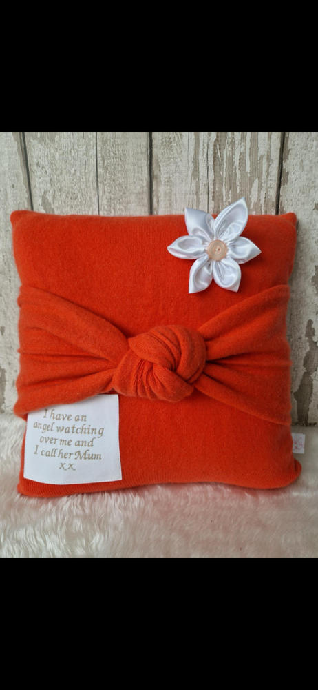 Memory Cushion - Tied Knot Design © - Customer Photo From Jacqueline Telfer