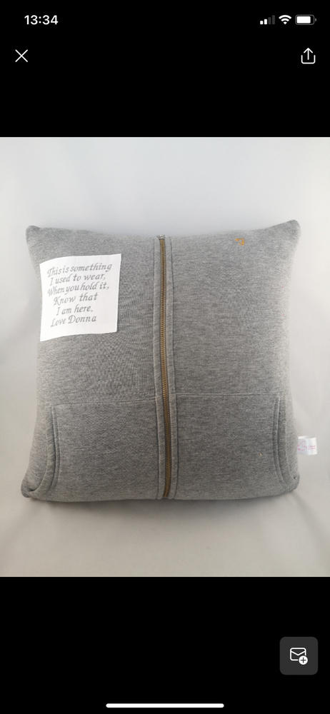 Memory Cushion - Jumper Design - Customer Photo From Caroline Campbell