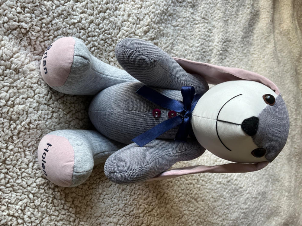 Memory Bear - Bunny Design - Customer Photo From Helen Rowe