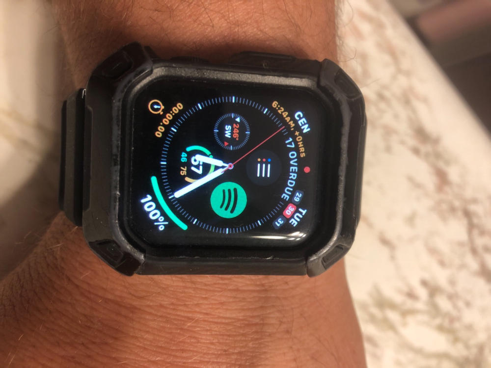 NanoArmour Apple Watch Series 6 Screen Protector - Customer Photo From Matt Lowery