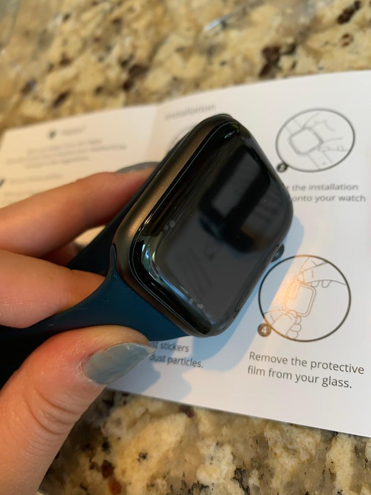 NanoArmour Apple Watch SE Screen Protector - Customer Photo From Cailyn