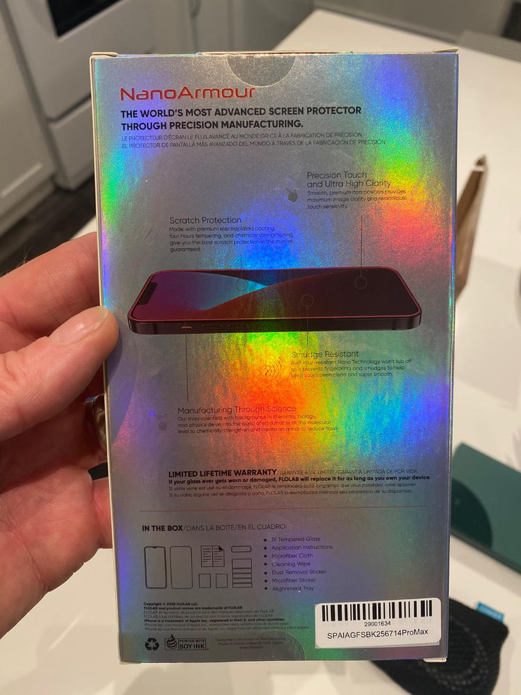 NanoArmour 3 iPhone 14 Pro Max Anti-Glare Screen Protector Edge-to-Edge Anti-Microbial Anti-Static Technology - Customer Photo From Burke Borthwick