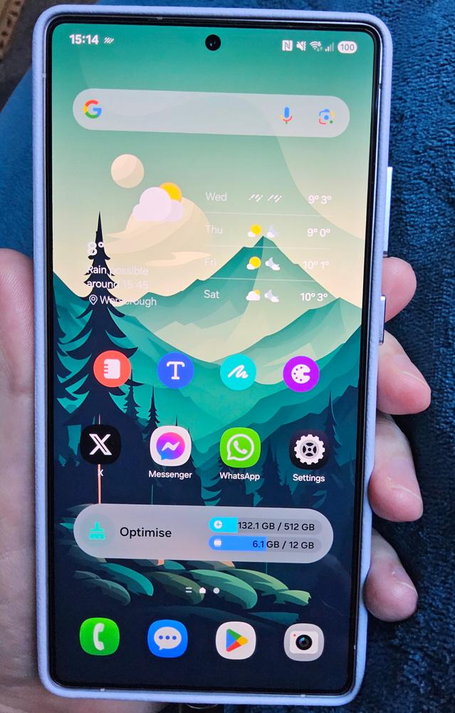 FLOLAB NanoArmour ONETIME PRO for Samsung Galaxy S25 Ultra 3D Anti Reflective Screen Protector ClearVue, Anti-Rainbow PolarSpectra, Anti-Microbial, Fingerprint ID Compatible - Customer Photo From Adam