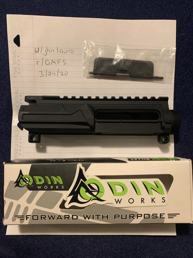 Odin Works AR-15 Billet Upper Receiver - Black - Customer Photo From John Lauro