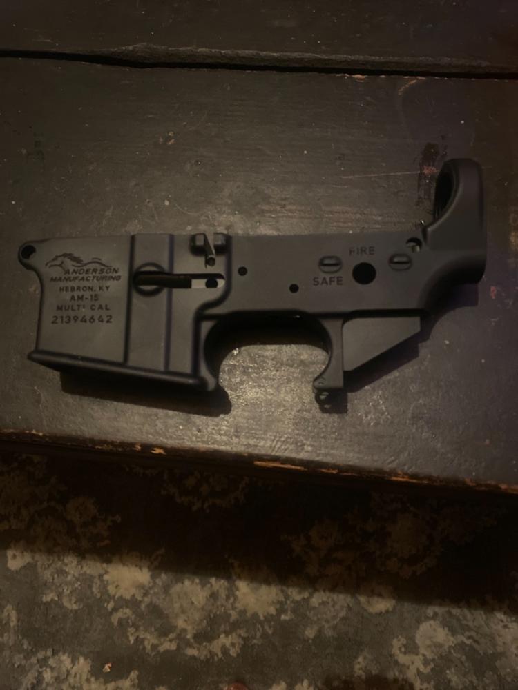 Anderson Manufacturing AM-15 Stripped Lower Receiver - Open - Anodized Black - Customer Photo From Mainou White