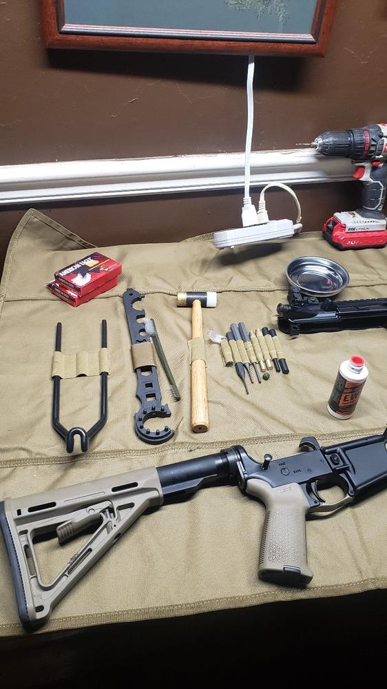 NcStar AR-15/M4 Gunsmithing Tool Kit w/Roll-Up Mat - Tan - Customer Photo From jamie sloan