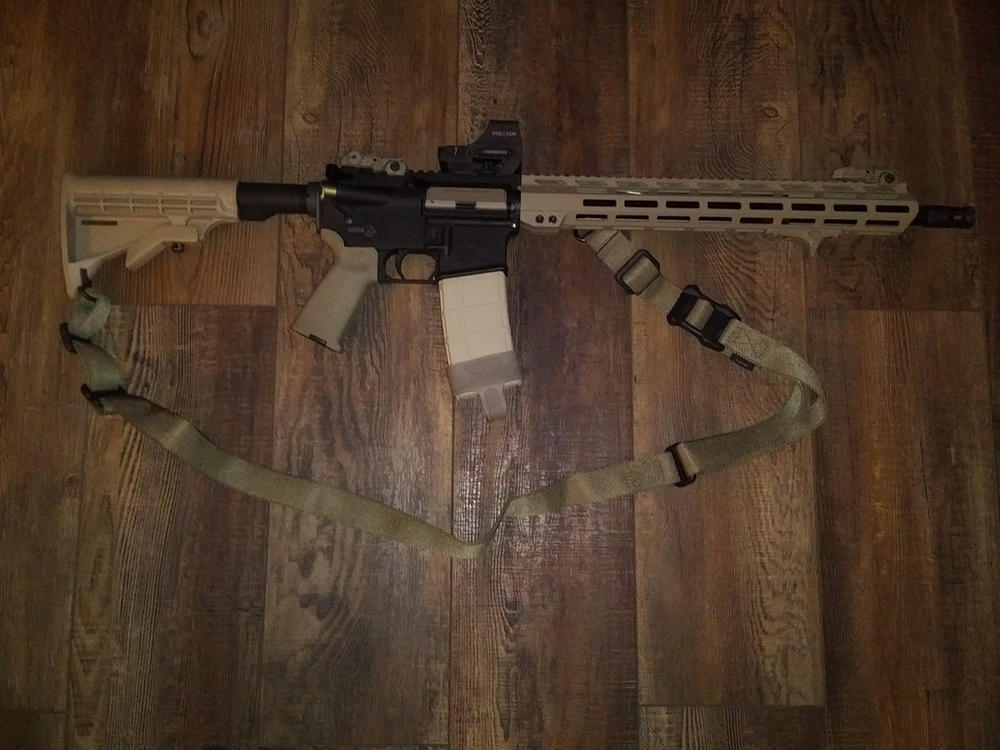 Aim Sports AR-15 Free Float M-LOK Handguard - FDE - 13.5" - Customer Photo From Eric Black