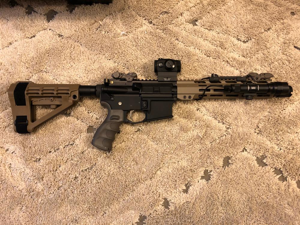 Aim Sports AR-15 Free Float M-LOK Handguard - FDE - Customer Photo From Pawpaw