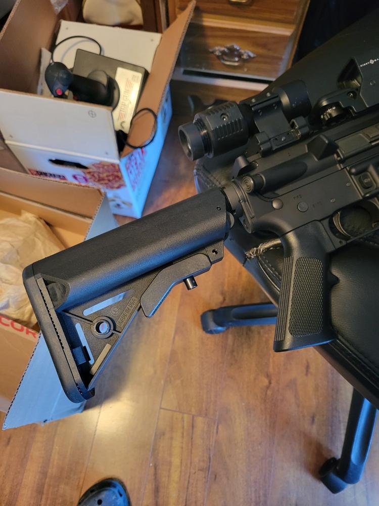 NBS SOPMOD Mil-Spec Adjustable AR-15 Stock w/ Battery Storage - Black - Customer Photo From Scotty Robinson