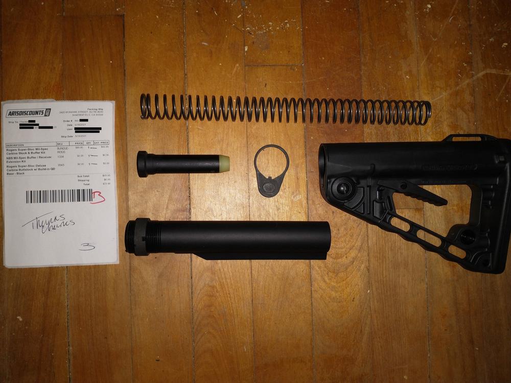 Rogers Super-Stoc Mil-Spec Carbine Stock & Buffer Kit - Customer Photo From Charles