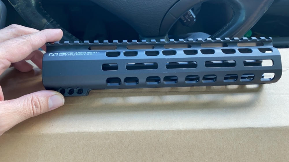 Griffin Armament Low Pro Rigid M-LOK Rail - 9.5" - Customer Photo From Warren Lampa