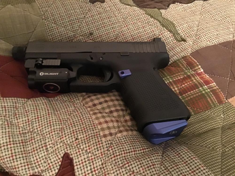 Strike Industries Glock Gen 4/5 Magazine Release - Blue - Customer Photo From Brandon Bower