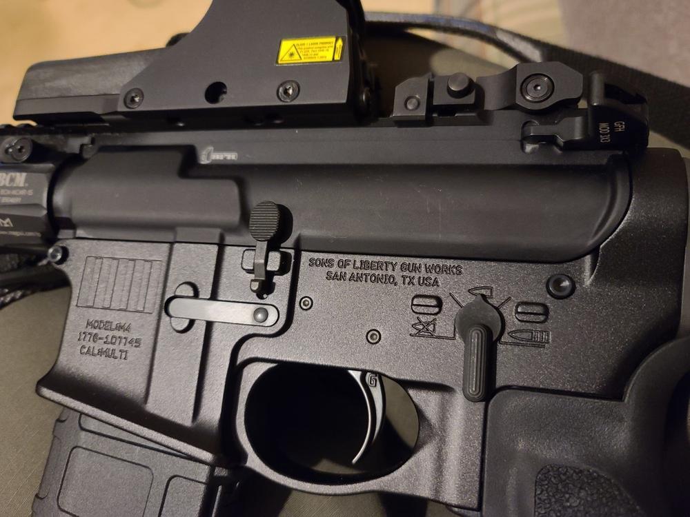 Sons Of Liberty Gun Works Broadsword Billet Stripped AR-15 Lower Receiver - Customer Photo From Danger P.