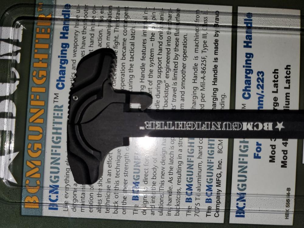 BCMGUNFIGHTER Charging Handle (5.56mm/.223) w/ Mod 4B (MEDIUM) Latch - Customer Photo From Brian Pierson