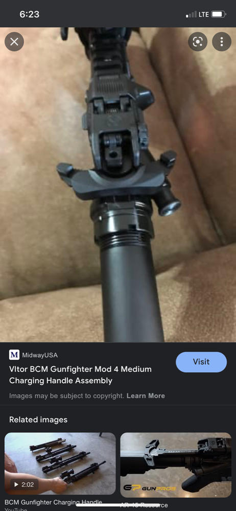 BCMGUNFIGHTER Charging Handle (5.56mm/.223) w/ Mod 4B (MEDIUM) Latch - Customer Photo From Mark Northern