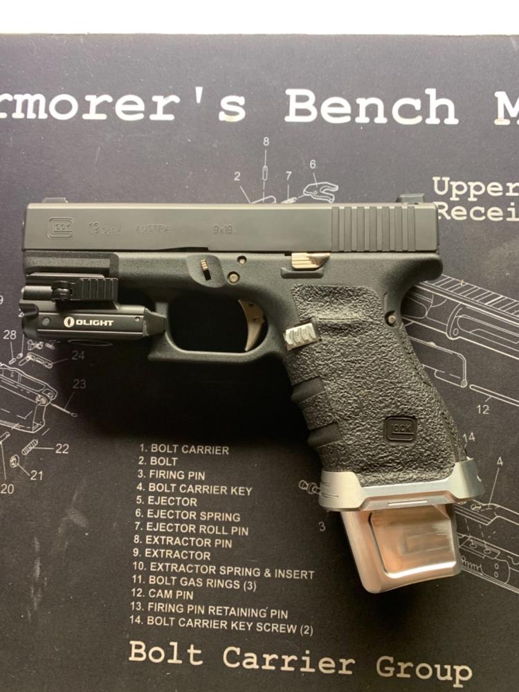 Tyrant Designs Glock 19 & 23 Magazine Extension - Aluminum - Customer Photo From TJ Smith