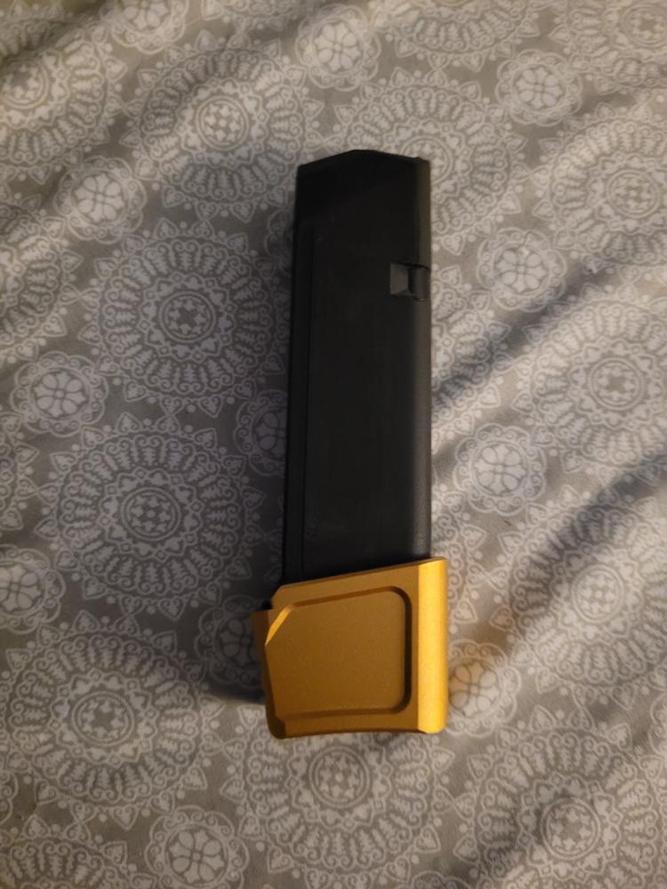 Tyrant Designs For Glock 19 & 23 Magazine Extension - Gold - Customer Photo From Ashley Lee