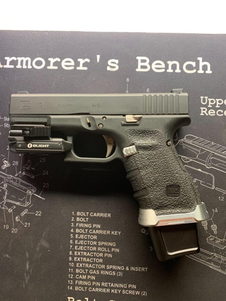 Tyrant Designs Glock 19 & 23 Magazine Extension - Aluminum - Customer Photo From TJ Smith