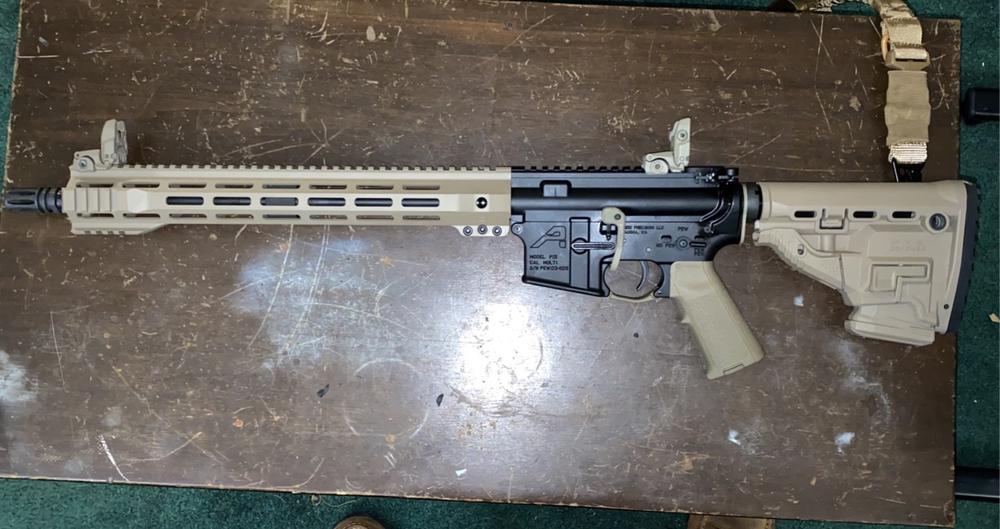 Dirty Bird AR-15 SMRS Handguard – Slim M-LOK Rail System Gen 3 - 15", FDE - Customer Photo From Jimmy Risley