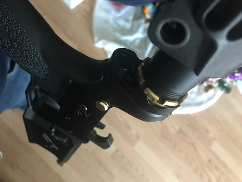 Fortis LE Lightweight Enhanced AR-15 End Plate System - K2 - Castle Nut - Gold - Customer Photo From John Olsen