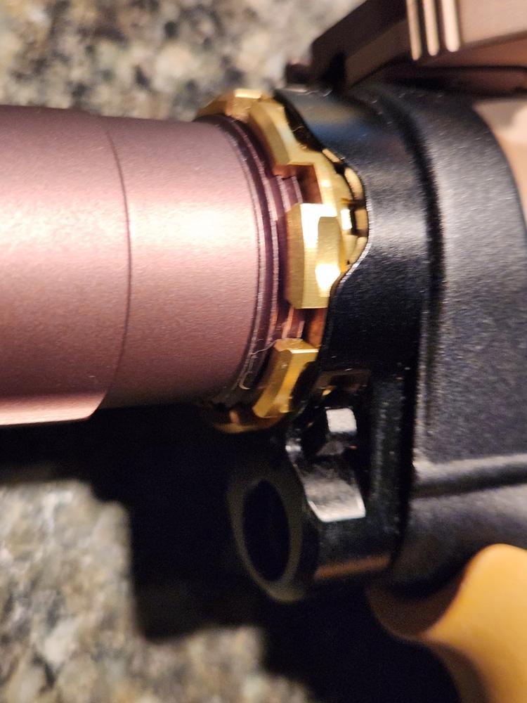 Fortis LE Lightweight Enhanced AR-15 End Plate System - K2 - Castle Nut - Gold - Customer Photo From Alexander Mendez