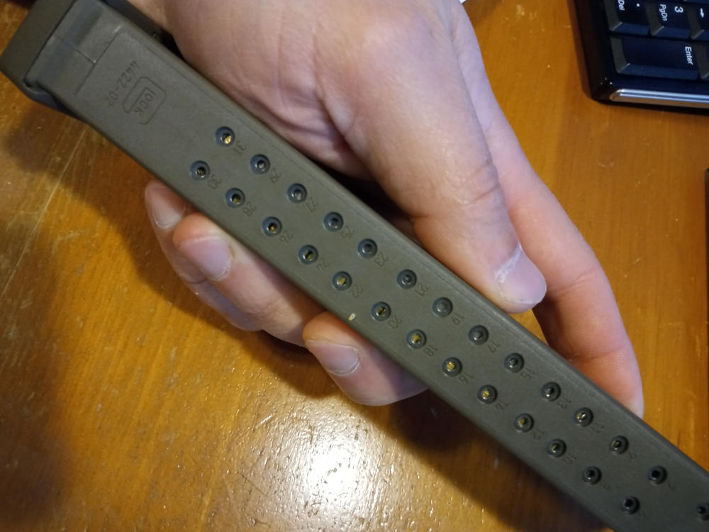 Glock G17 33-Round High Capacity 9mm Magazine - OD Green - Customer Photo From John Marcanio