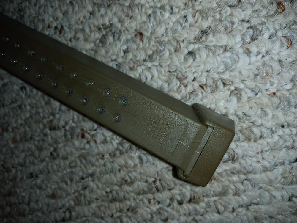 Glock G17 33-Round High Capacity 9mm Magazine - OD Green - Customer Photo From John Marcanio