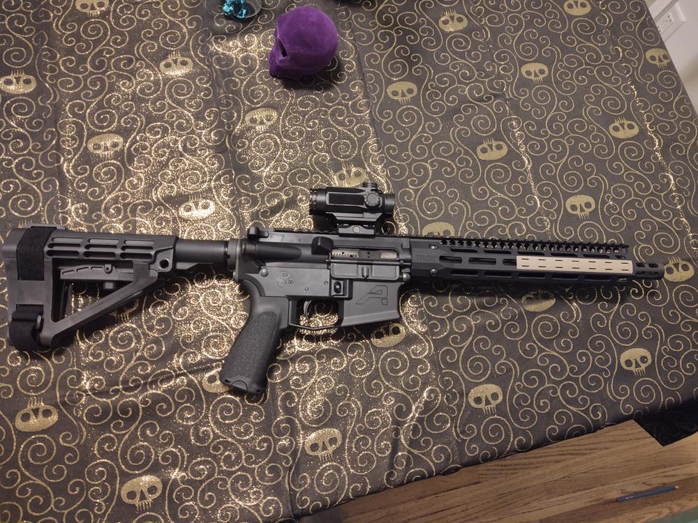 NBS 10.5″ 5.56 NATO 1:7 Twist 4150V Black Nitride Carbine Barrel - Customer Photo From Jason Sire