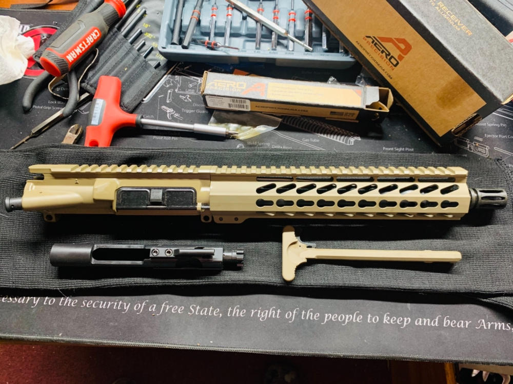 NBS 10.5″ 5.56 NATO 1:7 Twist 4150V Black Nitride Carbine Barrel - Customer Photo From Richard Jackson