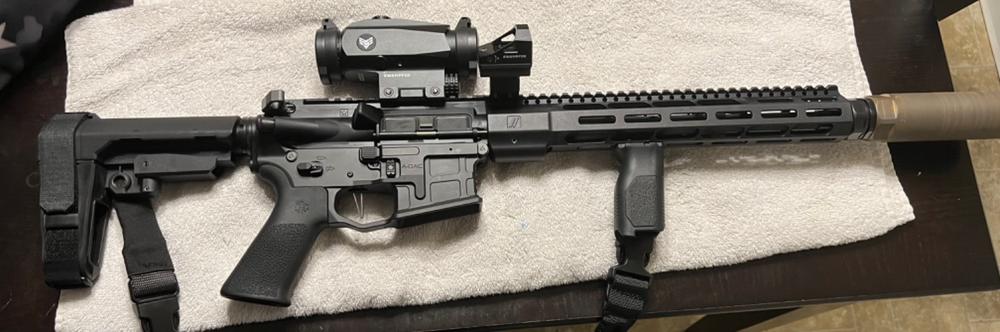 Strike Industries AR-15 Angled Grip w/ Cable Management - Long, Black - Customer Photo From Thomas Hoggan