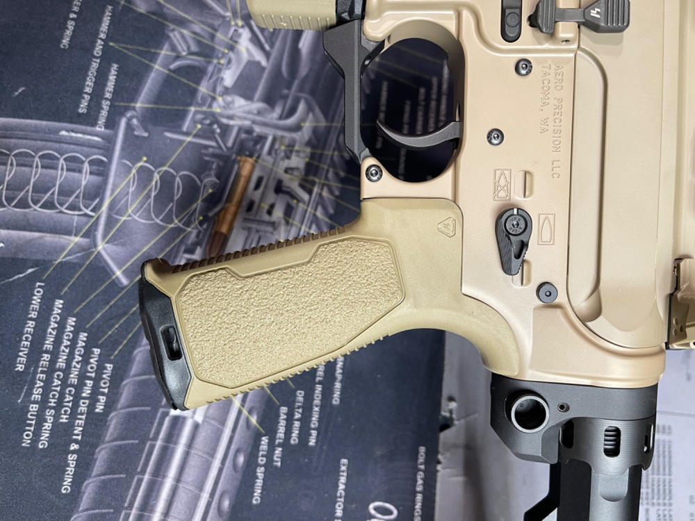 Strike Industries AR-15 Rubber Overmold Enhanced Pistol Grip - Customer Photo From Aaron Wotman